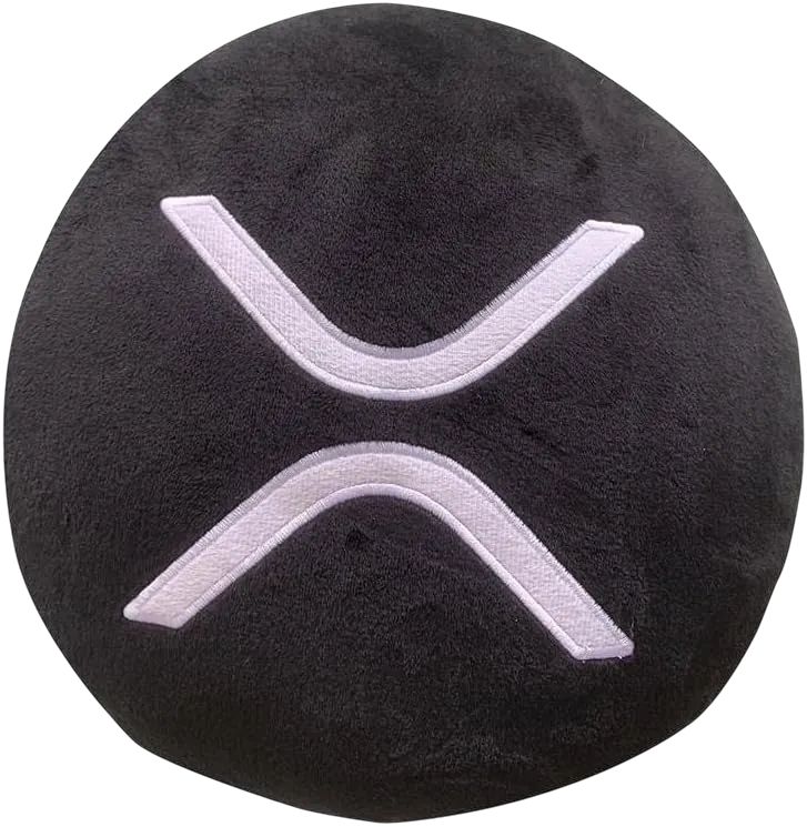 Embroidered Round XRP Crypto Pillow